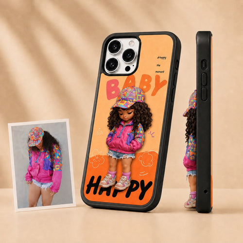 Custom 3D relief phone case with a raised photo design by CaseCase