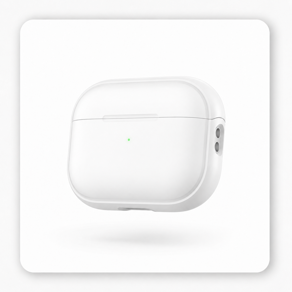 Personalized chibi AirPods case with a carabiner clip for hands-free carry