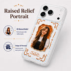 Bright Memphis-style graffiti print on a glossy custom phone case