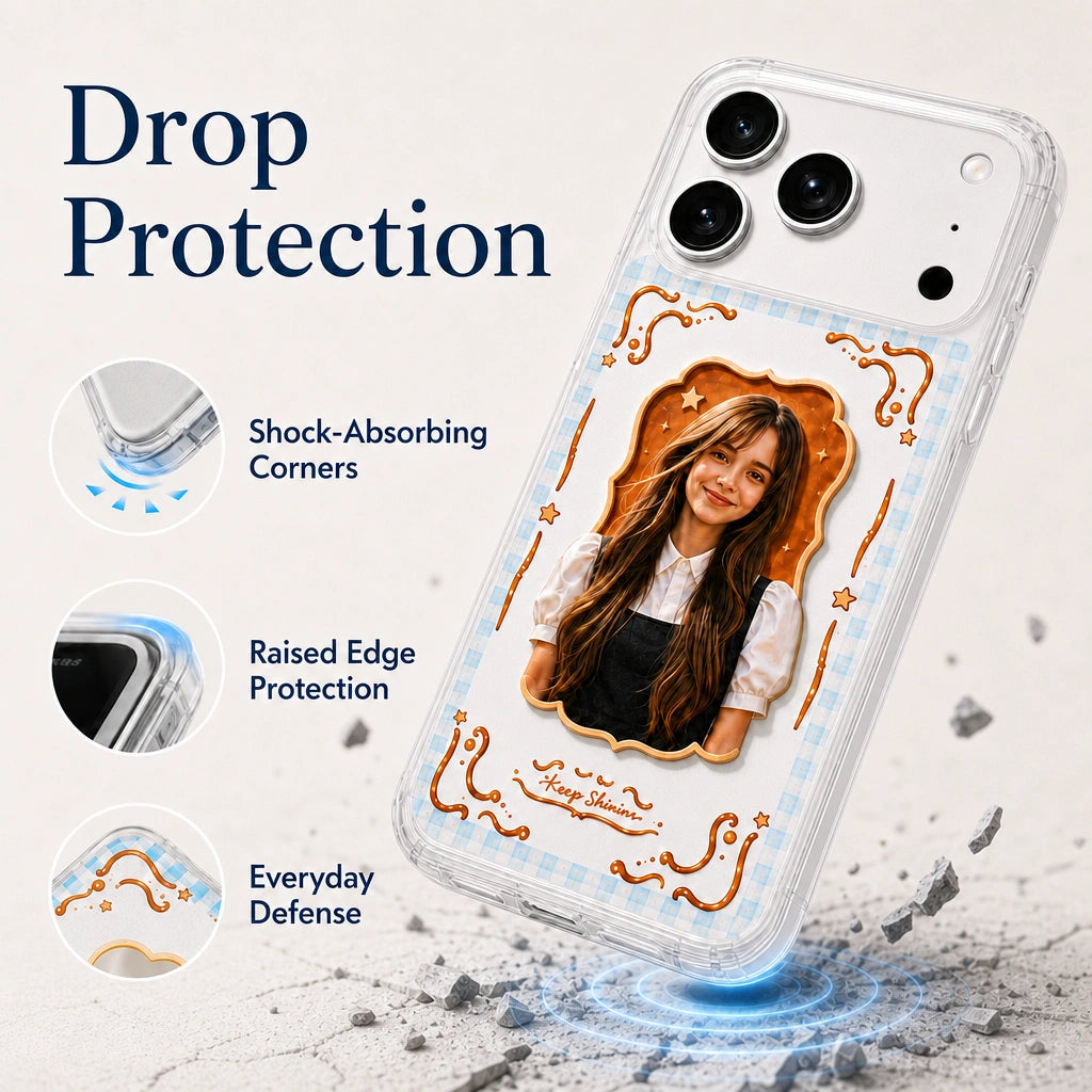 Slim MagSafe-friendly UV print phone case shown on an iPhone